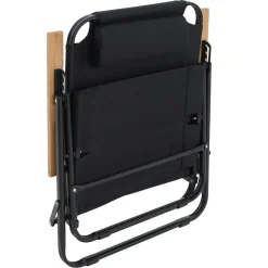 MCW 2er-Set Campingstuhl -Q44, Gartenstuhl Balkonstuhl Freizeitstuhl, klappbar verstellbar Outdoor Metall Stoff ~ schwarz Hot