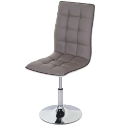 MCW 6er-Set Esszimmerstuhl -C41, Stuhl Küchenstuhl, höhenverstellbar drehbar, Kunstleder MVG-zertifiziert ~ taupe-grau Best