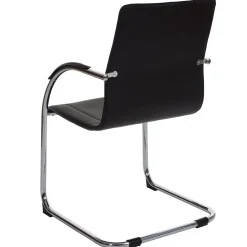 2er-Set Konferenzstuhl Perm, Besucherstuhl Freischwinger ~ braun ^ MCW New