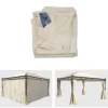 4er-Set Seitenwand für Pergola Calpe, Ersatzseitenwand Pavillon 4x3m, Polyester ~ creme ^ MCW Hot