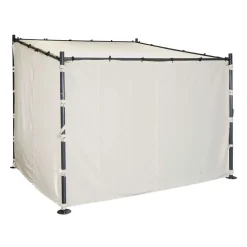 4er-Set Seitenwand für Pergola -A22, Ersatzseitenwand Pavillon, 3x3m Polyester ~ creme ^ MCW Best