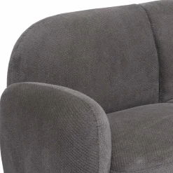 MCW 2er-Sofa -P33, 2-Sitzer Couch Loungesofa, Stoff/Textil Chenille (330 g/m²) Öko-Tex ~ hellgrau