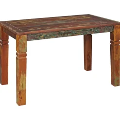 KADIMA DESIGN Esszimmertisch – Rechteckig 120x70x76 cm Bootsholz Shabby Chic