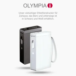 Olympia Etikettendrucker Etikettiergerät Beschriftungsgerät selbstklebend Labeldrucker Kabelloser Mini Label Printer mit iOS Android, Zuhause Büro Bluetooth P22 schwarz Best