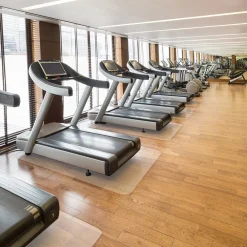 etm Unterlegmatte für Fitnessgeräte | Transparent | Rechteckig | Polycarbonat Outlet