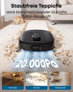 Eufy Omni E28 Saugroboter mit Wischfunktion, 20000 Pa Saugkraft Saugroboter schwarz Outlet