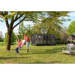 Allure Classic Bodentrampolin 244x427cm - schwarz ^ Exit Best