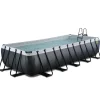 EXIT Black Leather Pool 540x250x100cm mit Filterpumpe - schwarz ^ Exit Toys Clearance