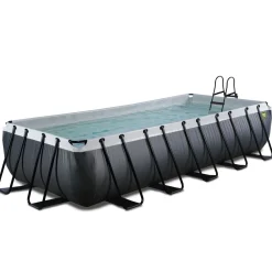 EXIT Black Leather Pool 540x250x100cm mit Filterpumpe - schwarz ^ Exit Toys Clearance