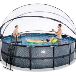 Exit Frame Pool ø488x122cm mit Sandfilterpumpe und Abdeckung, versch. Ausführungen New
