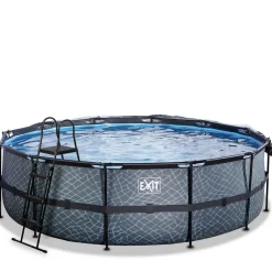 Exit Frame Pool ø488x122cm mit Sandfilterpumpe und Abdeckung, versch. Ausführungen New