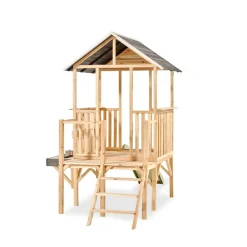 Exit Panorama 350 Holzspielhaus mit Rutsche, Balkon und Küche Sale