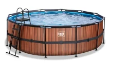 Exit Toys EXIT Wood Pool ø450x122cm mit Filterpumpe - braun Clearance