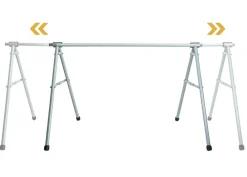 Fahrrad-Sattelständer -K39, Fahrradständer Aufhängebügel, Metall pulverbeschichtet 114x170x114cm ausziehbar ~ silber ^ MCW Sale