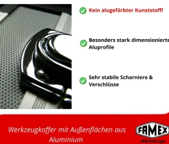 Famex 420-18 Profi Werkzeugkoffer mit Werkzeug Set und Steckschlüsselsatz Online