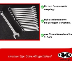 Famex 420-88 Profi Werkzeugkoffer mit Top-Werkzeug Online