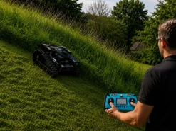 Ferngesteuerter Motor-Rasenmäher CW-500 Schwarz Böschungsmäher ^ FM-Solar Clearance