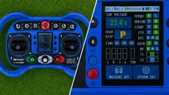 Ferngesteuerter Motor-Rasenmäher CW-500 Plus Blau Böschungsmäher ^ FM-Solar New