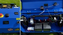 Ferngesteuerter Motor-Rasenmäher CW-500 Plus Blau Böschungsmäher ^ FM-Solar New