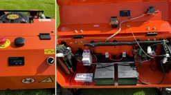 Ferngesteuerter Motor-Rasenmäher CW-500 Plus Orange Böschungsmäher ^ FM-Solar Best