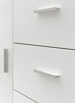 Finebuy Badschrank Midischrank Weiß Badezimmerschrank Matt Kommode Best