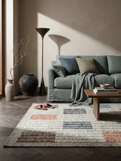 Flachgewebe-Teppich geometrisch Bunt 140 x 200 cm - ALDER | Kadima ^ KADIMA DESIGN Discount