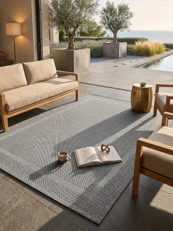 KADIMA DESIGN Flachgewebe-Teppich Pflegeleicht - BORNO | Kadima Anthrazit New