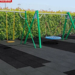 floordirekt Fallschutzmatte | Play Protect | | Stärke: 25 mm Schwarz Clearance