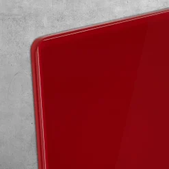 floordirekt Magnetisches Glas-Whiteboard | Rot Schwarz Discount