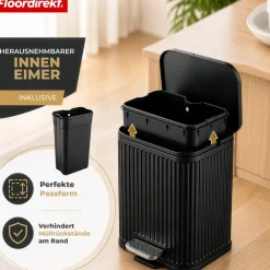 Mülleimer | Miles | Schwarz ^ floordirekt Online