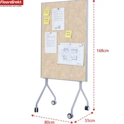 Mobile Präsentationstafel | Giant | Doppelseite Filztafel 80 x 120 cm ^ floordirekt Hot