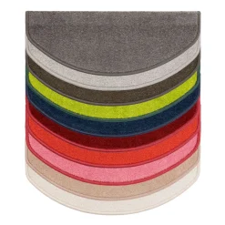 Stufenmatte | Dynasty | Velours | Blau | Halbrund ^ floordirekt Best