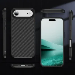 Wigento Für Apple iPhone 17 Air MagSafe Carbon Design Skin Feel Hülle Schwarz Online