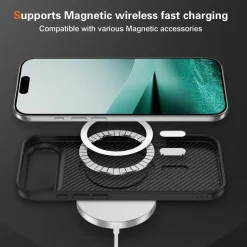 Wigento Für Apple iPhone 17 Air MagSafe Carbon Design Skin Feel Hülle Schwarz Online