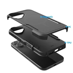 Für Apple iPhone 17 Kalebol 2 in 1 Matte MagSafe Schutz Hülle Schwarz ^ Wigento Best