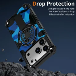 Wigento Für Apple iPhone 17 Pro Max Camouflage MagSafe Ring Kickstand Hülle