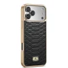Für Apple iPhone 17 Pro Max Kunstleder Electroplating Hülle Schwarz ^ Wigento Discount