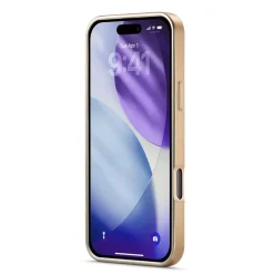 Für Apple iPhone 17 Pro Max Kunstleder Electroplating Hülle Schwarz ^ Wigento Discount