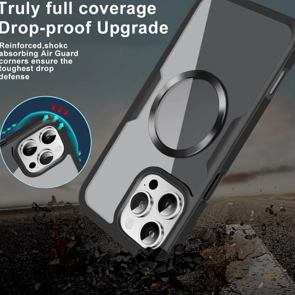 Wigento Für Apple iPhone 17 Pro Max MagSafe Full Body Acryl TPU Hülle Grün Best