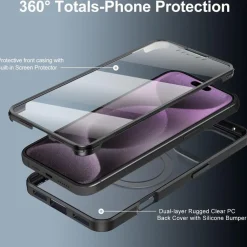 Wigento Für Apple iPhone 17 Pro Max MagSafe Full Body Acryl TPU Hülle Grün Best