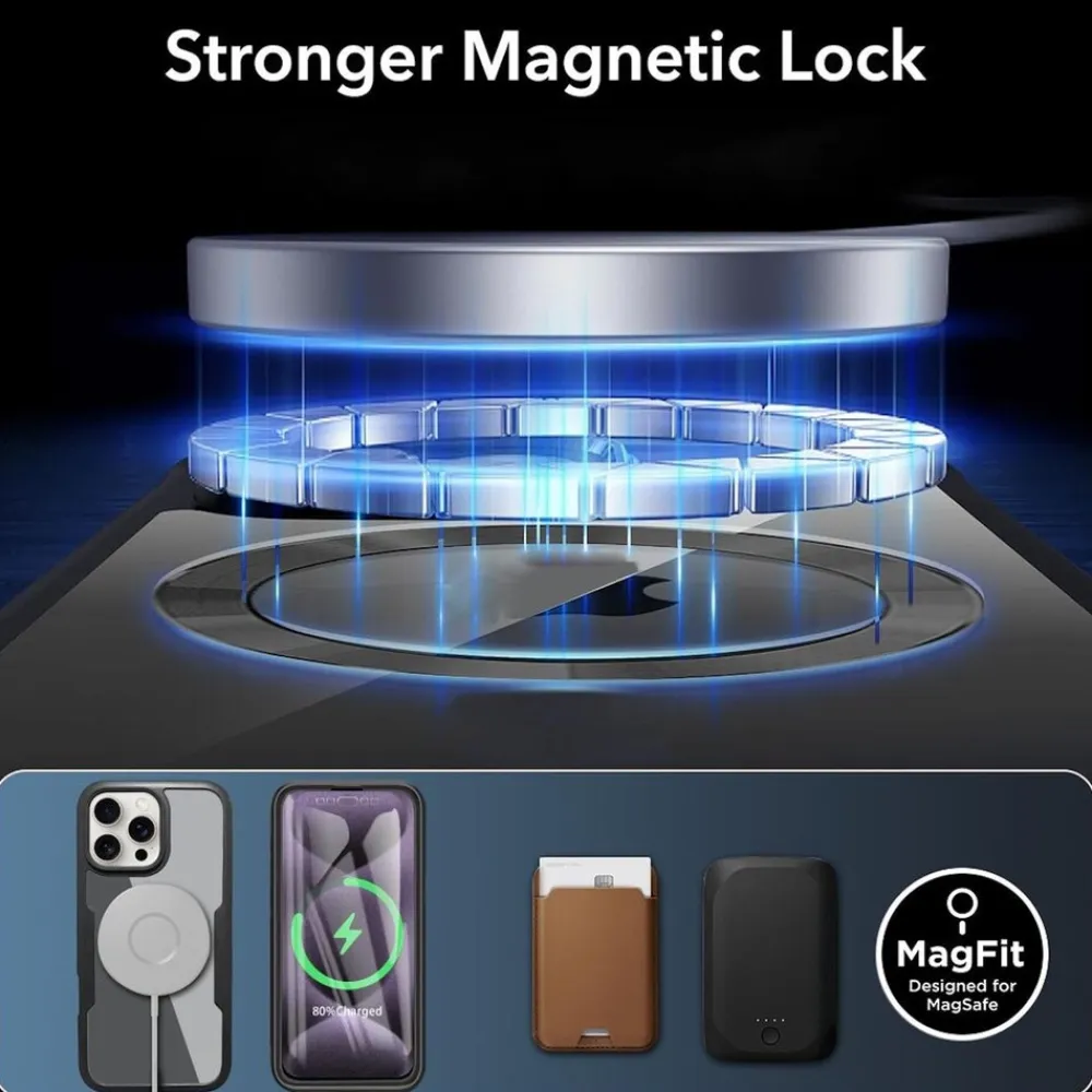 Wigento Für Apple iPhone 17 Pro Max MagSafe Full Body Acryl TPU Hülle Grün Best