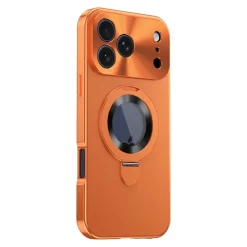 Wigento Für Apple iPhone 17 Pro Max Privacy Metall MagSafe Halter Hülle Orange Outlet