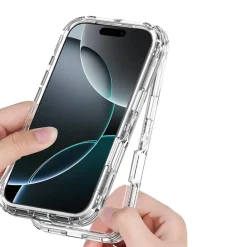 Wigento Für Apple iPhone 17 Pro TPU / Acryl Hybrid Schutz Hülle Transparent Discount