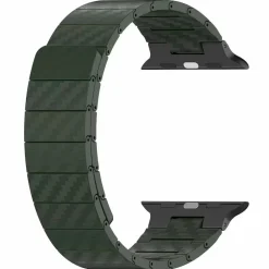 Wigento Für Apple Watch SE 2023 44mm Carbonfaser Magnetisches Armband Schwarz Sale
