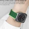 Wigento Für Apple Watch SE 2023 44mm Magnetisches Design Silikon Armband Grün New