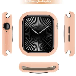 Wigento Für Apple Watch Series 11  10 42mm Candy Design TPU Gehäuse Hülle Rosa Best