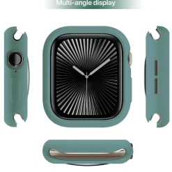 Wigento Für Apple Watch Series 10 46mm Candy Design TPU Gehäuse Hülle H- Grün