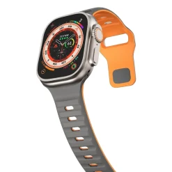 Wigento Für Apple Watch Series 11 10 42mm / 9 8 7 41 / 6 SE 5 40mm Band Grau New