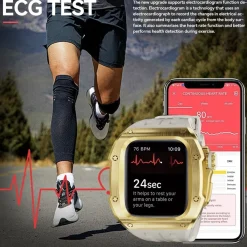 Wigento Für Apple Watch Series 10 46mm Silikon Armband mit Metall Gehäuse Case Online