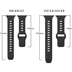 Für Apple Watch Ultra 2 / 1 49mm Silikon Design Wellen Armband Orange ^ Wigento New